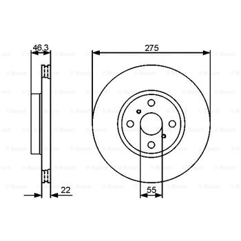 discos de freno coche - (BD1262) Disco de freno BOSCH 0986479431