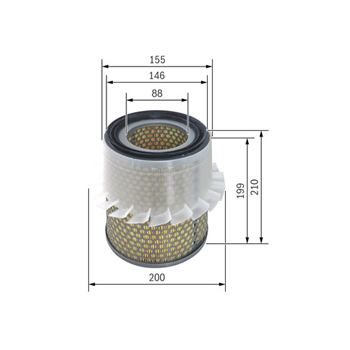 filtro de aire coche - (S3646) Filtro de aire BOSCH 1457433646