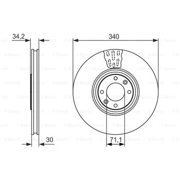 discos de freno coche - (BD1656) Disco de freno BOSCH 0986479093