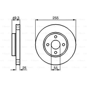 discos de freno coche - (BD1019) Disco de freno BOSCH 0986479084