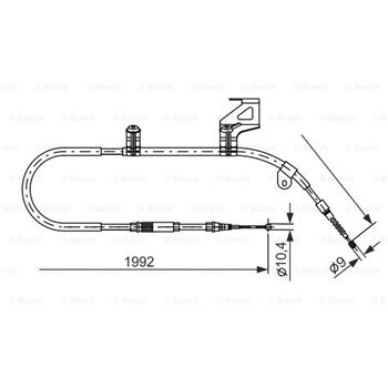 palancas cables frenado - Cable de accionamiento, freno de estacionamiento BOSCH 1987477242