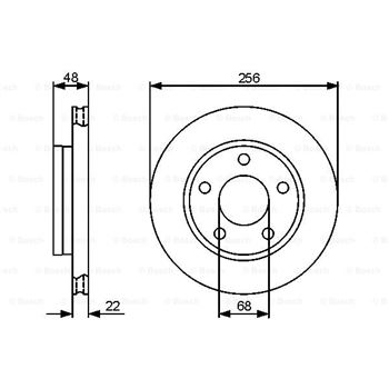 discos de freno coche - (BD1325) Disco de freno BOSCH 0986479463
