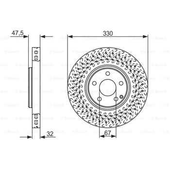 discos de freno coche - (BD1185) Disco de freno BOSCH 0986479334