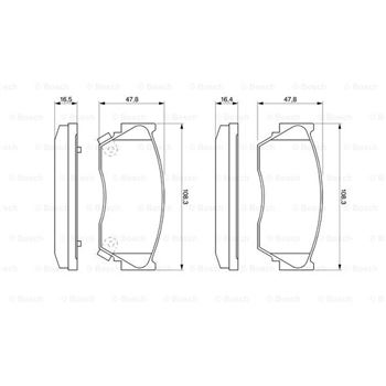 pastillas de freno coche - (BP563) Pastilla de freno BOSCH 0986460997