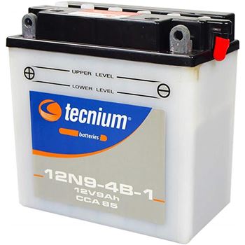 baterias de moto - Batería Tecnium 12N9-4B1 (con electrolito)