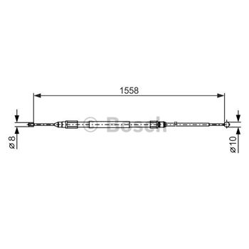 palancas cables frenado - Cable de accionamiento, freno de estacionamiento BOSCH 1987482368