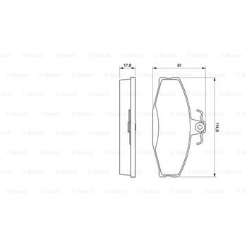 pastillas de freno coche - (BP184) Pastilla de freno BOSCH 0986424373