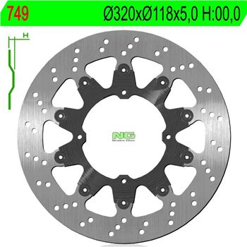 discos de freno moto - Disco de freno NG 749