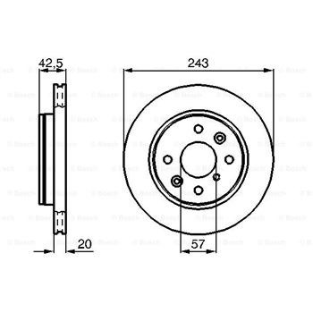 discos de freno coche - (BD575) Disco de freno BOSCH 0986478659
