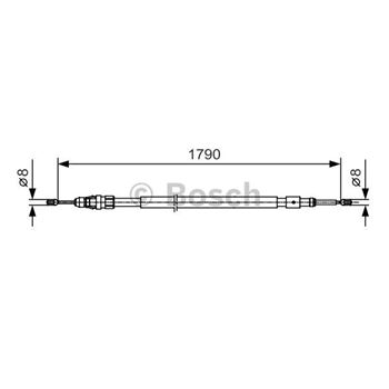 palancas cables frenado - Cable de accionamiento, freno de estacionamiento BOSCH 1987482112