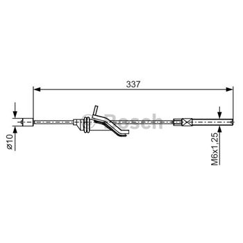 palancas cables frenado - Cable de accionamiento, freno de estacionamiento BOSCH 1987482188