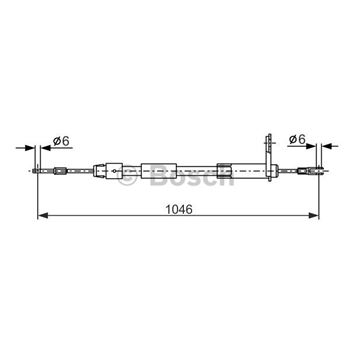 palancas cables frenado - Cable de accionamiento, freno de estacionamiento BOSCH 1987477809