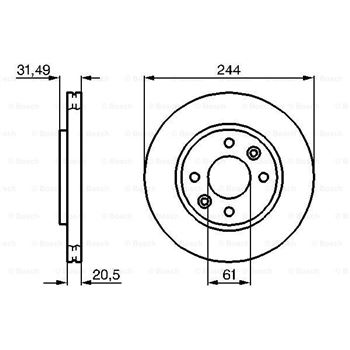 discos de freno coche - (BD223) Disco de freno BOSCH 0986478278