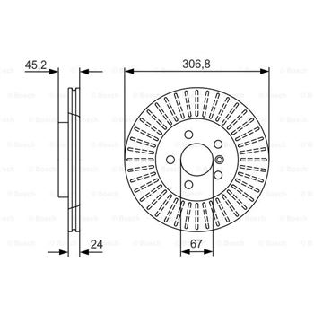 discos de freno coche - (BD2414) Disco de freno BOSCH 0986479C93