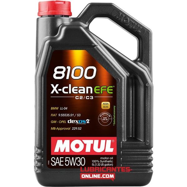 aceite de motor coche - motul 8100 x clean efe c2 c3 5w30 5l