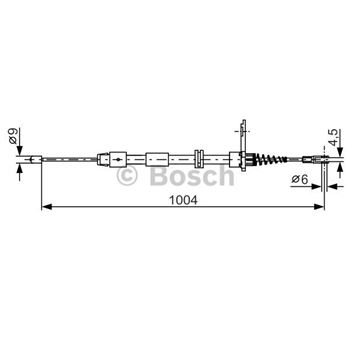 palancas cables frenado - Cable de accionamiento, freno de estacionamiento BOSCH 1987482023