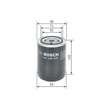 filtro de combustible coche - (N9675) Filtro de combustible BOSCH 1457429675