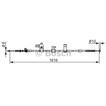 palancas cables frenado - Cable de accionamiento, freno de estacionamiento BOSCH 1987482307