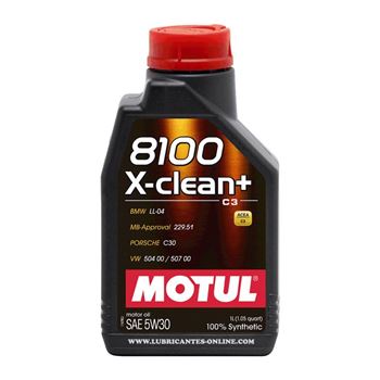 aceite de motor coche - Motul 8100 X-Clean+ C3 5w30 1L