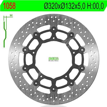 discos de freno moto - Disco de freno NG 1058