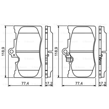 pastillas de freno coche - (BP1124) Pastilla de freno BOSCH 0986494252