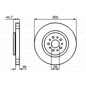 discos de freno coche - (BD625) Disco de freno BOSCH 0986478711