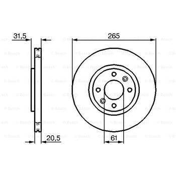 discos de freno coche - (BD224) Disco de freno BOSCH 0986478279