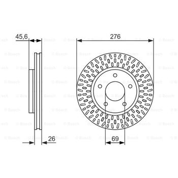 discos de freno coche - (BD1613) Disco de freno BOSCH 0986479783