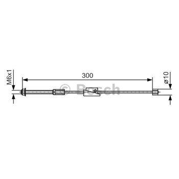 palancas cables frenado - Cable de accionamiento, freno de estacionamiento BOSCH 1987482132