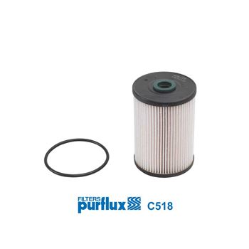 filtro de combustible coche - Filtro de combustible PURFLUX C518