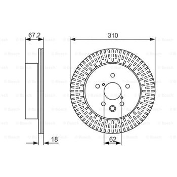 discos de freno coche - (BD1458) Disco de freno BOSCH 0986479615