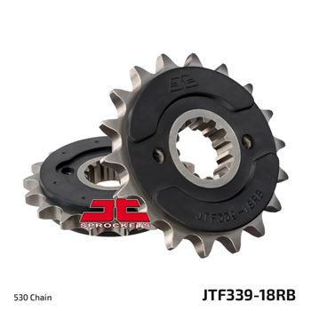 pinones - Piñón JTF33918RB (18 dientes - 530 - Con goma - Acero)
