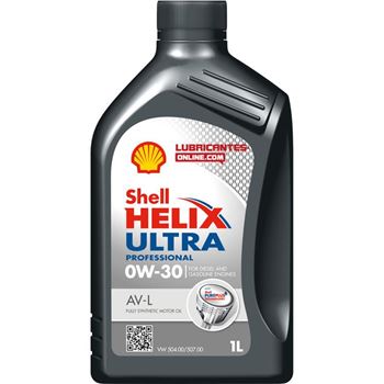 aceite de motor coche - Shell Helix Ultra Professional AV-L 0W30 1L