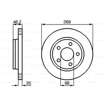 discos de freno coche - (BD259) Disco de freno BOSCH 0986478316