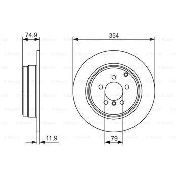 discos de freno coche - (BD1455) Disco de freno BOSCH 0986479612