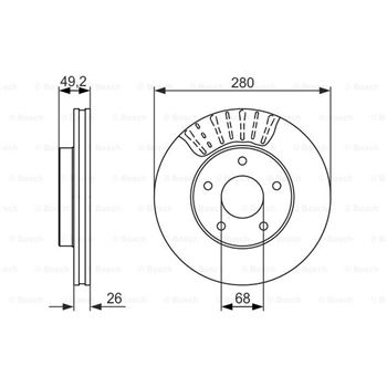 discos de freno coche - (BD1516) Disco de freno BOSCH 0986479678