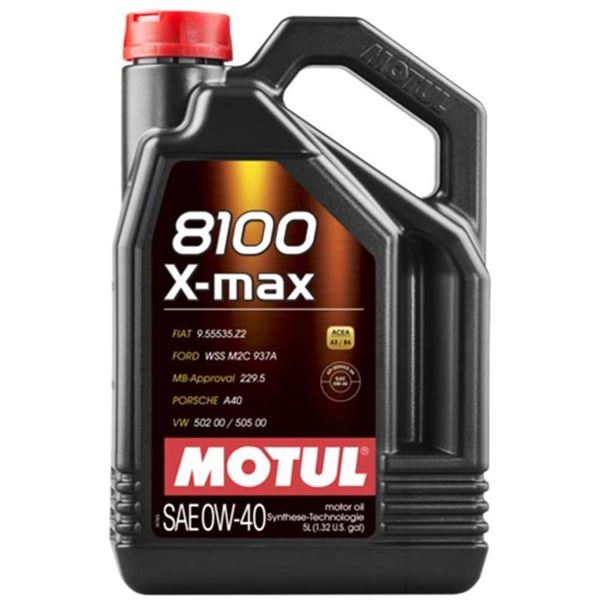 aceite de motor coche - motul 8100 x max 0w40 5l