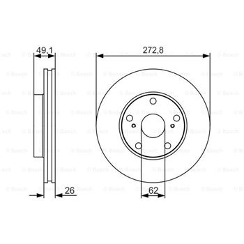 discos de freno coche - (BD1911) Disco de freno BOSCH 0986479S16