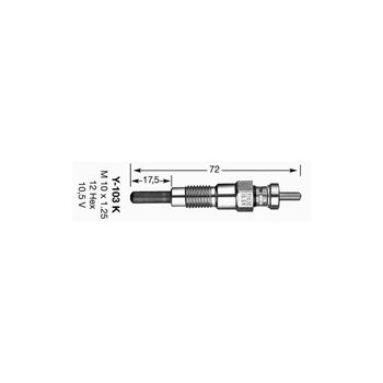 bujias de coche - Bujía de precalentamiento NGK Y-103K | 6325