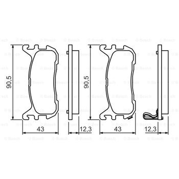 pastillas de freno coche - (BP1403) Pastilla de freno BOSCH 0986494482