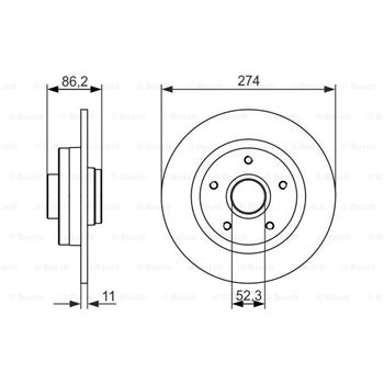 discos de freno coche - (BD1519) Disco de freno BOSCH 0986479682
