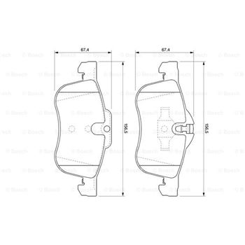 pastillas de freno coche - (BP465) Pastilla de freno BOSCH 0986424758