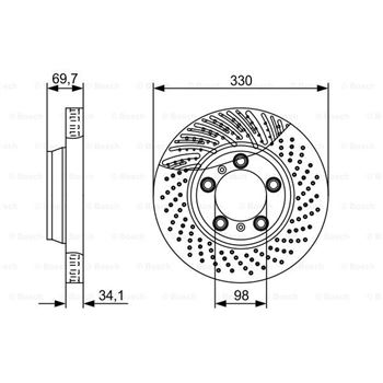 discos de freno coche - (BD1423) Disco de freno BOSCH 0986479580