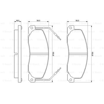 pastillas de freno coche - (BP515) Pastilla de freno BOSCH 0986460946