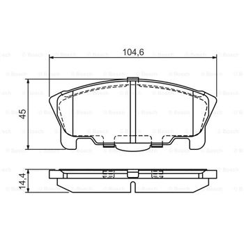 pastillas de freno coche - (BP446) Pastilla de freno BOSCH 0986424737