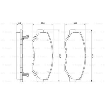 pastillas de freno coche - (BP947) Pastilla de freno BOSCH 0986424809