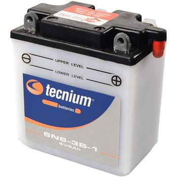 baterias de moto - Batería Tecnium 6N6-3B-1 (con electrolito)