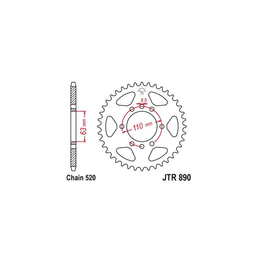 corona-jt-890-de-zinc-negro-con-42-dientes-jtr89042zbk