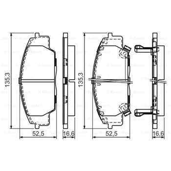 pastillas de freno coche - (BP1313) Pastilla de freno BOSCH 0986494311