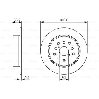 discos de freno coche - (BD1190) Disco de freno BOSCH 0986479339